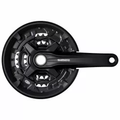 Shimano Crankset 9-Speed Black W/ CG