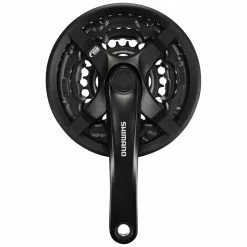 Shimano Tourney – Kranksæt FC-TY501 Sort Triple 48/38/28 Tands – 170 Mm Pedalarme