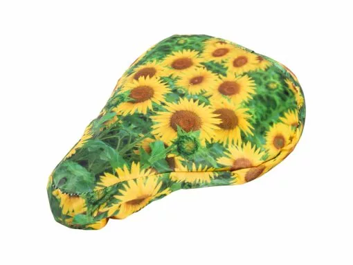 M-Wave Sunflower – Sadelovertræk – Nylon Med 10 Mm Skumpolstring – Solsikker -Citybikes salg MS137920 A default